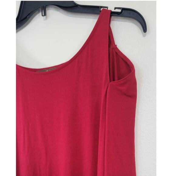 Tommy Bahama Dress Womens Large Red Bodycon Shoulder Less Dress Sexy Flirty - Picture 7 of 10